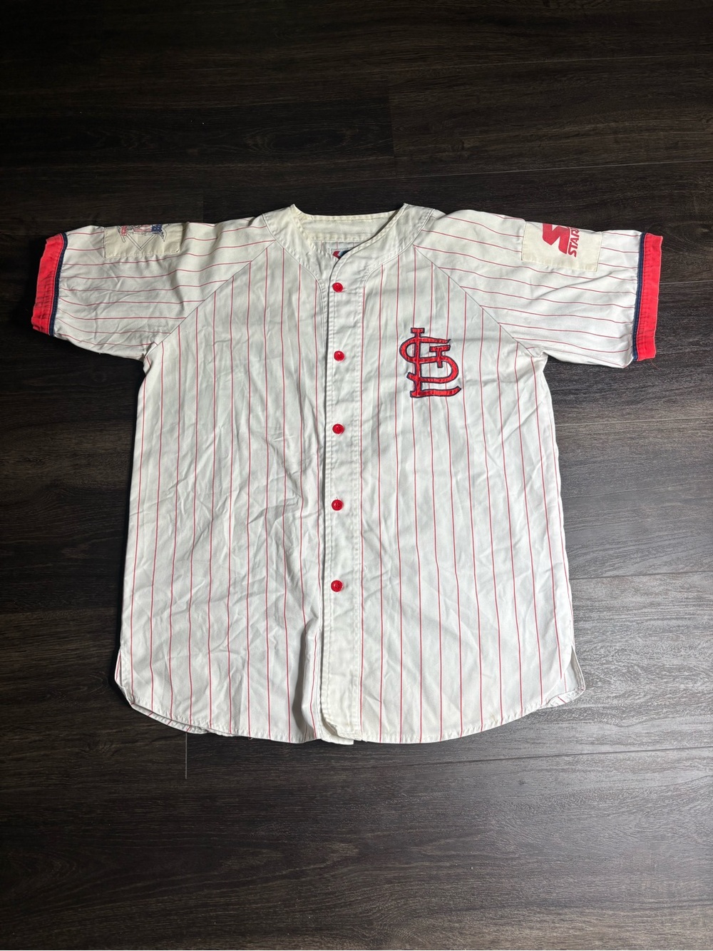 Vintage 90s Starter St. Louis Cardinals Pinstripe MLB Baseball Jersey Size XL